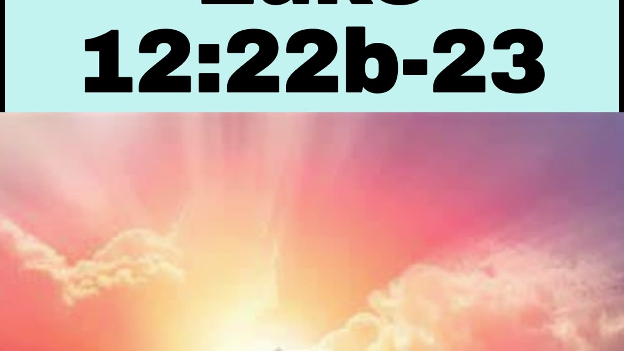 Daily Bible Verse - Luke 12:22b-23