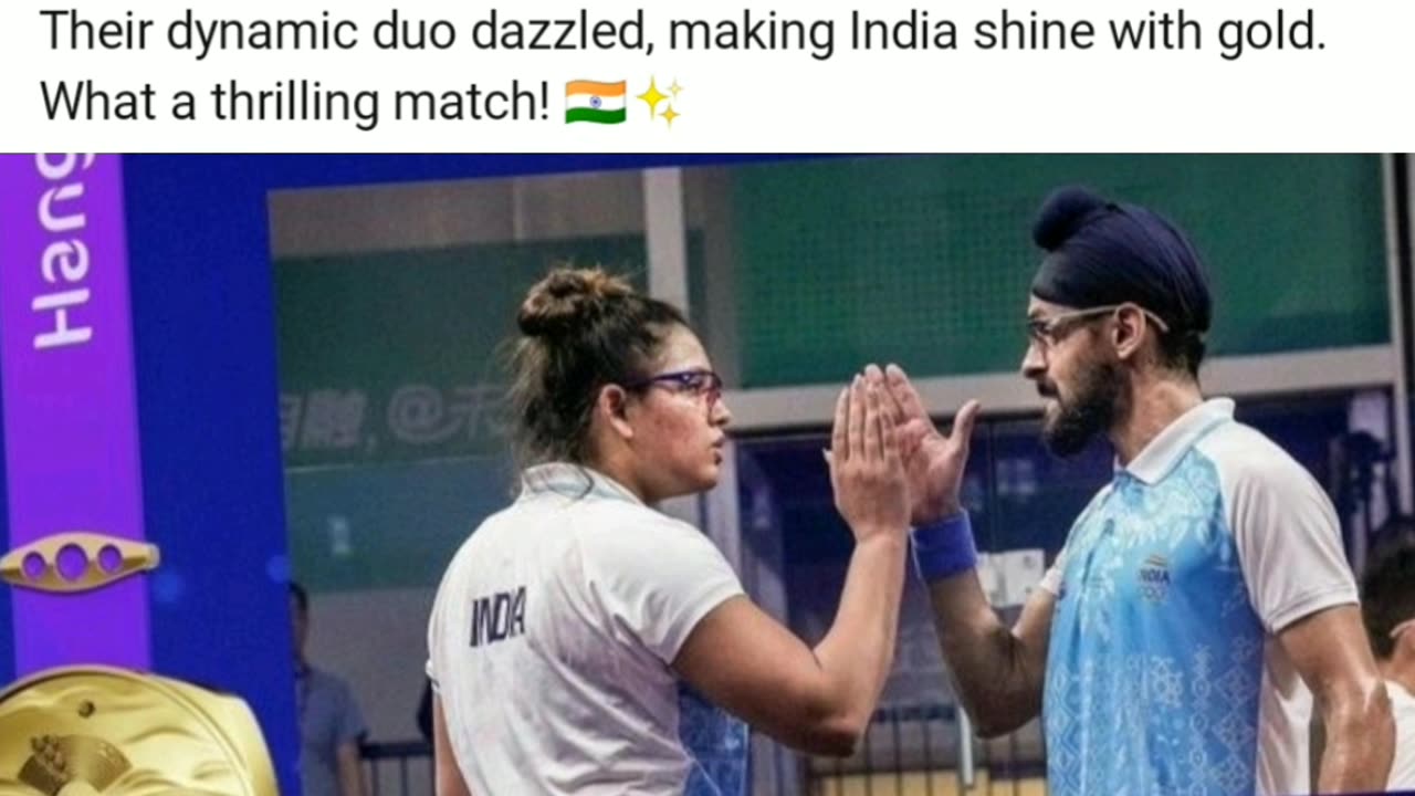 Gold in Squash mixed doubles in Asian Games @DipikaPallikal @sandhu_harinder