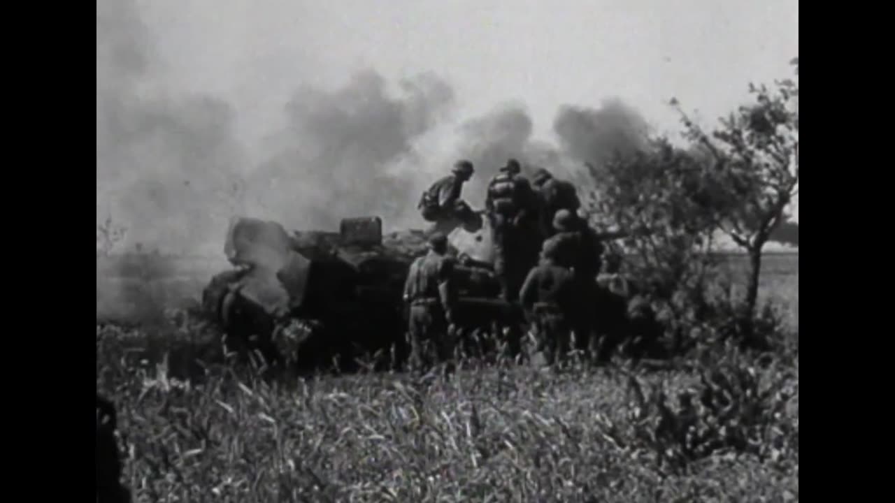 Sd.Kfz. 10 field modified with a 5cm Pak 38 anti-tank gun in action on the Eastern Front in 1943