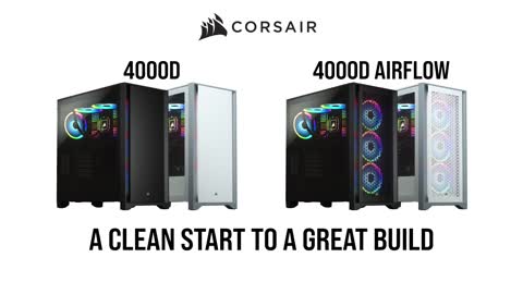 Corsair 4000D Airflow Tempered Glass Mid-Tower ATX PC Case - Black