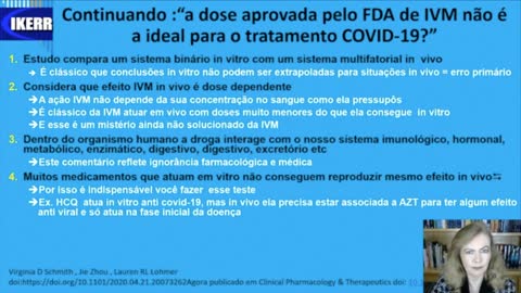 Junho 2020 - Ivermectina não serve para prevenção do Covid-19 ? Com Dra. Lucy Kerr