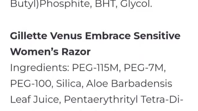 Plastic Razors toxic