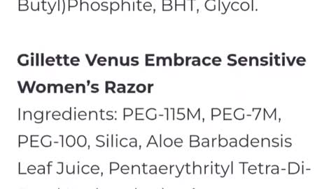 Plastic Razors toxic