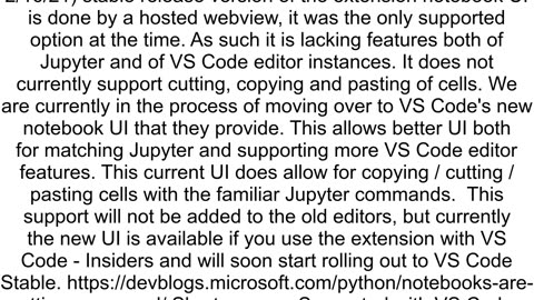 How to copy cells in Visual Studio Code when using Jupyter