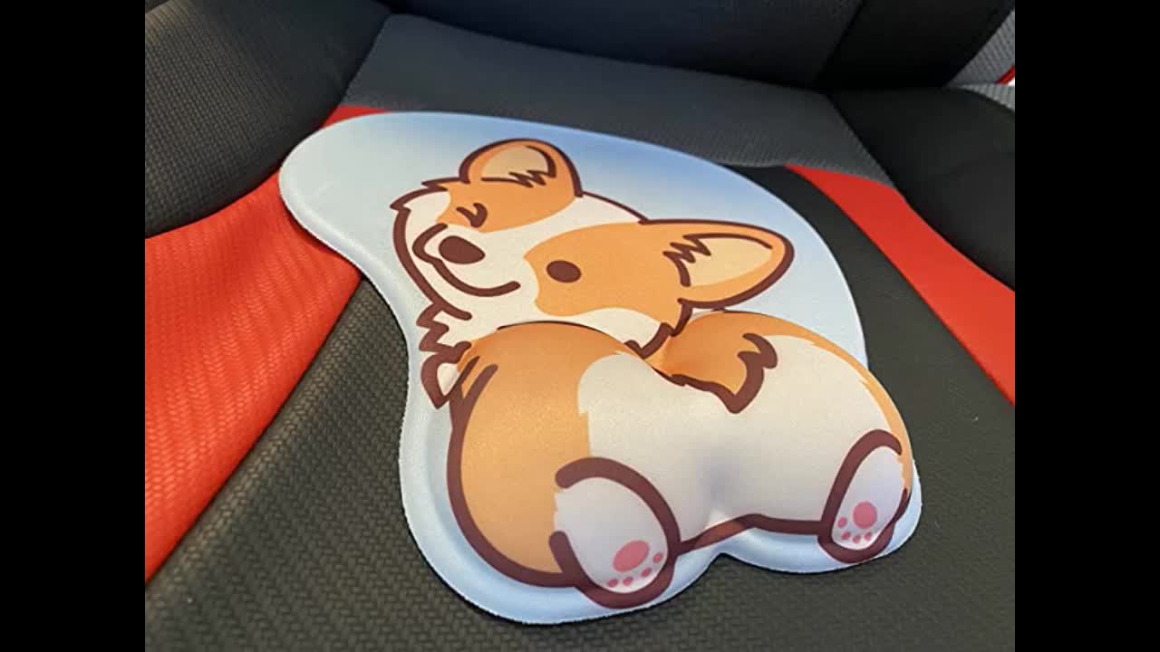 Review: HAOCOO Ergonomic Mouse Pad with Wrist Support ,Non-Slip Backing Corgi Anime Cute Gel Mo...