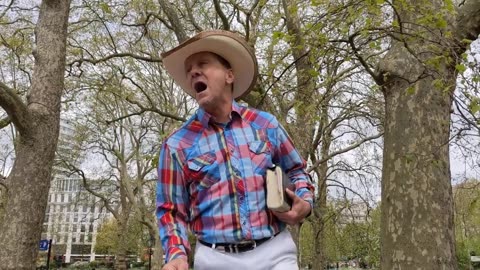 (1) Cowboy Preacher - Encourage Muslims - Speakers Corner Hyde Park London 7-5-2