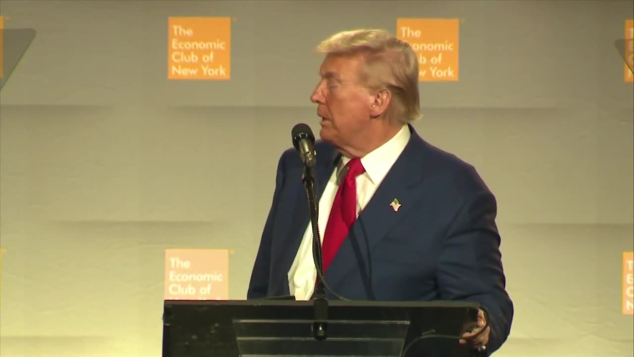 Donald Trump At New York Economic Club - Full Pool Video