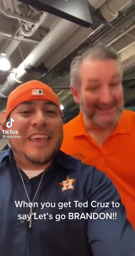 Ted Cruz Participates in Viral Let's Go Brandon Trend with a Fan!