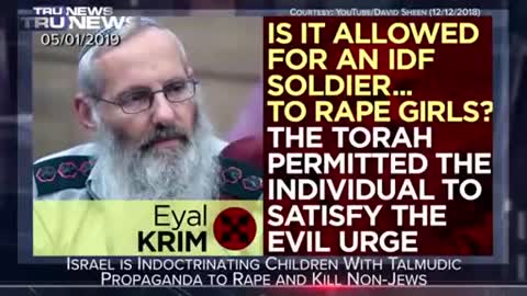 Israel Indoctrinates Children to Rape & Kill Non-Jews