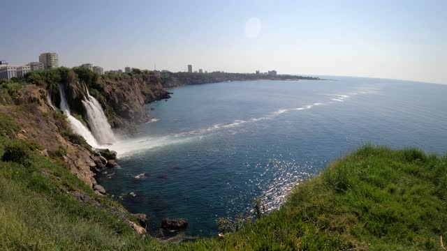 the beautiful waterfall