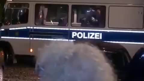 Woman beaten by police in Berlin. *See Description*