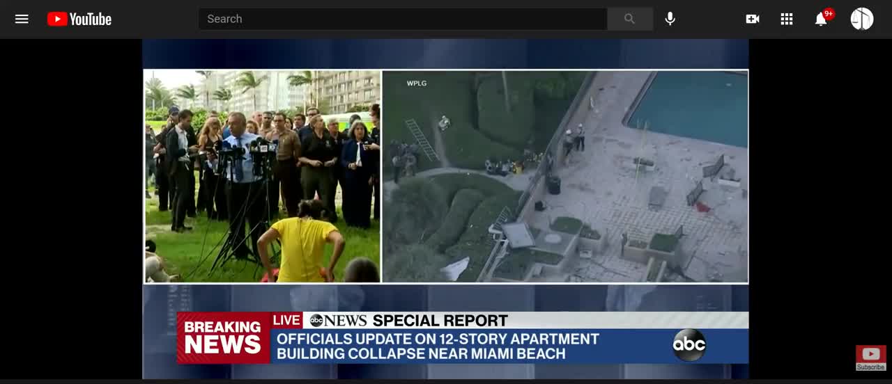 Surfside, FL: HALF Of A 12 Story Apt. Building Collapses, 1 Dead, Search Ongoing; DC Bridge Collapse