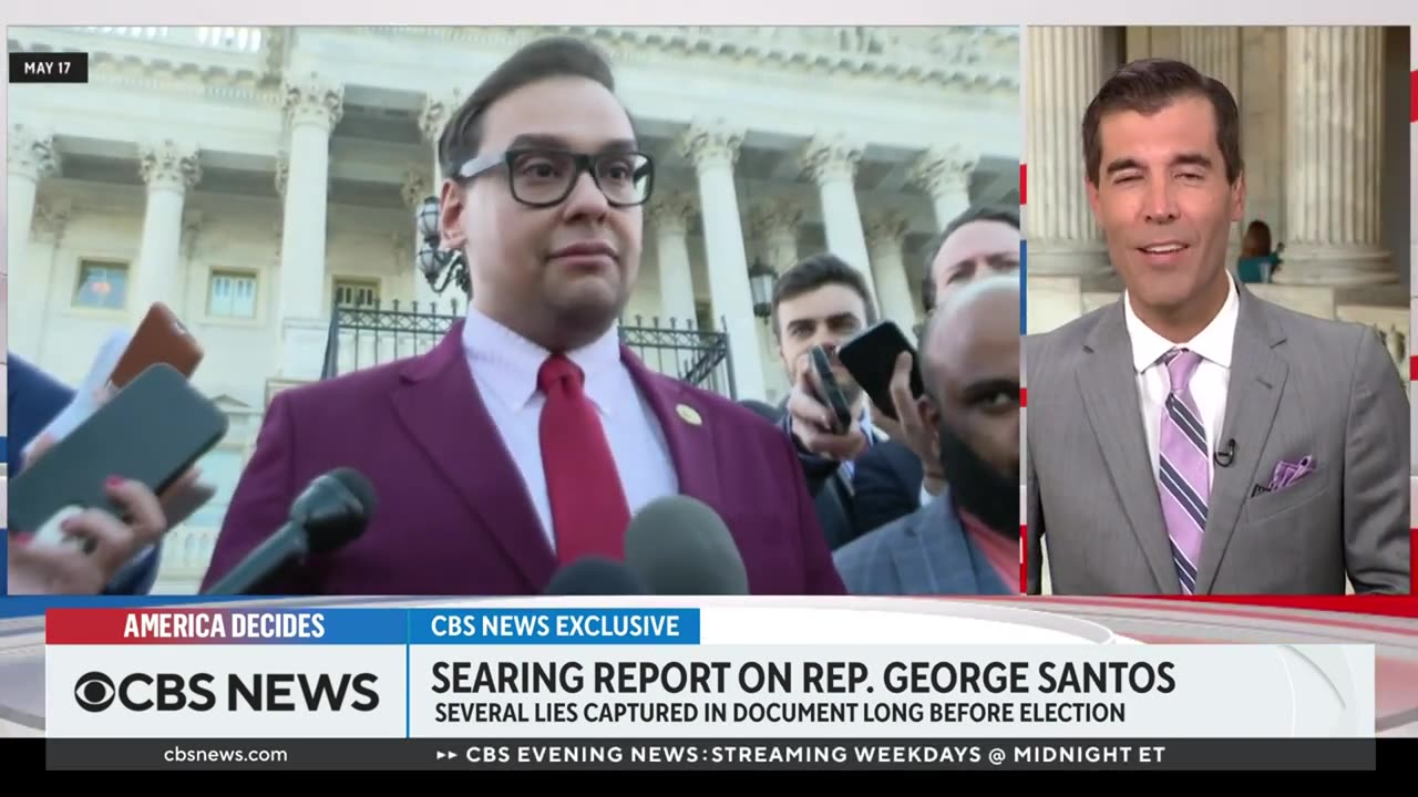 news - CBS News obtains secret George Santos -vulnerability report-
