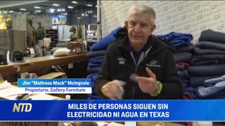 Miles de texanos siguen sin electricidad ni agua; Trump habla de Biden y de sus planes a futuro NTD