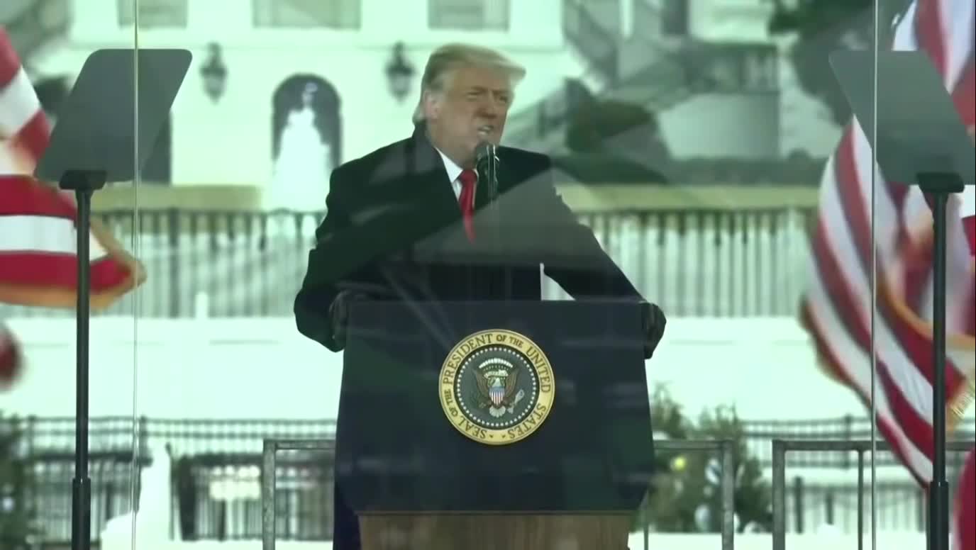 Final 10 minutes of Trump`s speech to his supporters in DC Rally 1/6/21