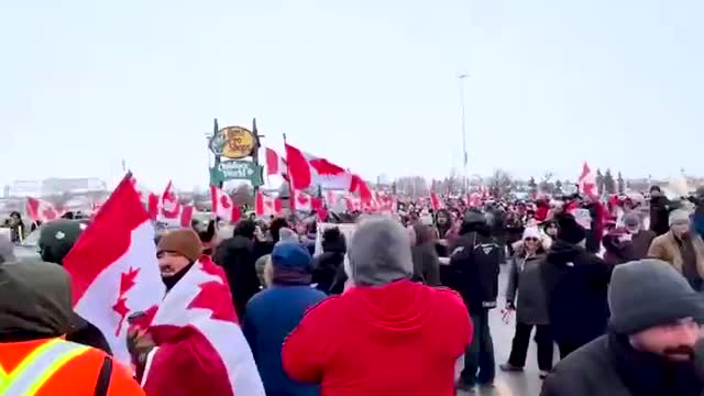 Convoy to Ottawa 2022. Fake news crew at work.