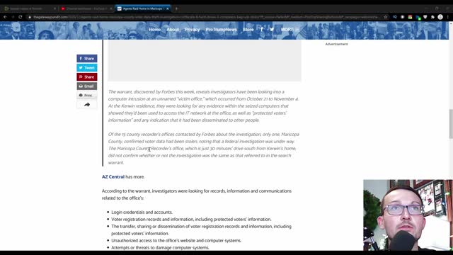 The Fed's Raided An IT Experts Home In Arizona DAYS After the Election & Recovered Tons of Equipment