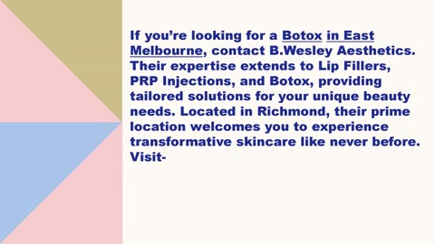 Best Botox in East Melbourne