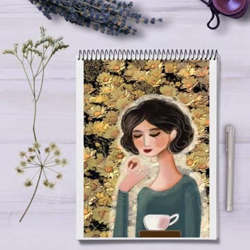 Coffee and cake - drawing