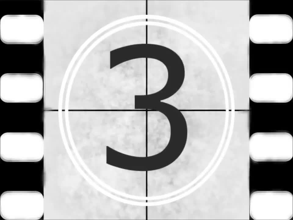 Film Reel 5,4,3,2,1, Countdown