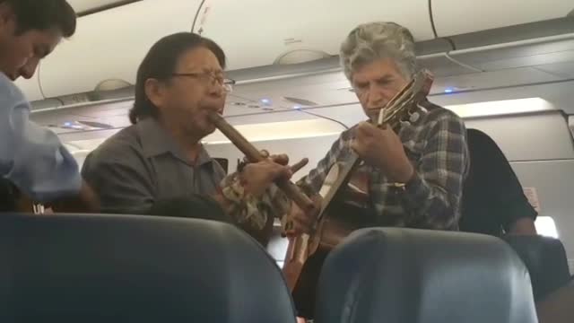 Bolivian Band Ease Airplane Delay Tension