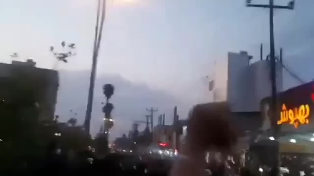 Iranian protestors chant "death to khamenei"