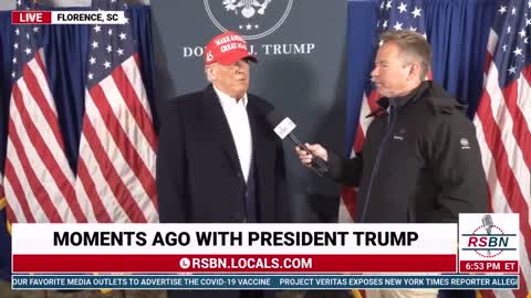 President Donald Trump Pre Rally Interview- March 12, 2022