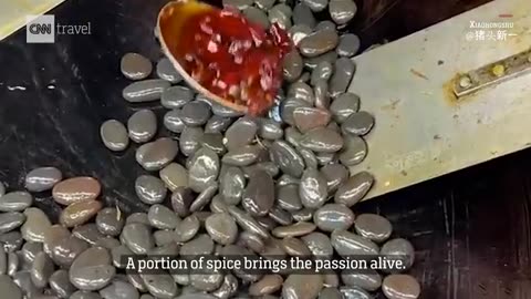 CHINESE STIR FRY FEATURING ROCKS AS THE MAIN INGREDIENT