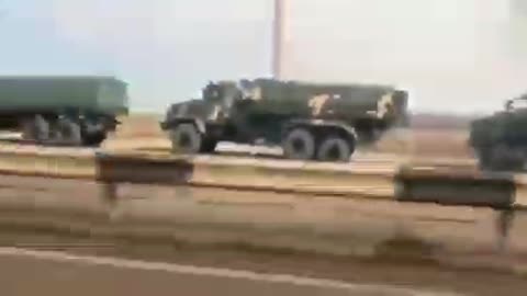 24.02.2022 abandoned column of Ukrainian equipment