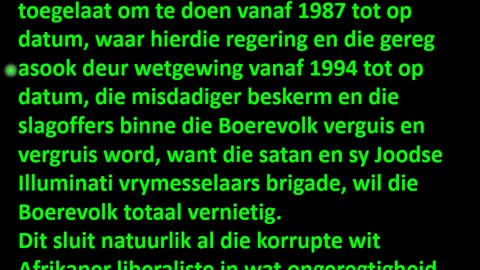 Die Boerevolk in die Woestyn vir laaste 40 jaar.