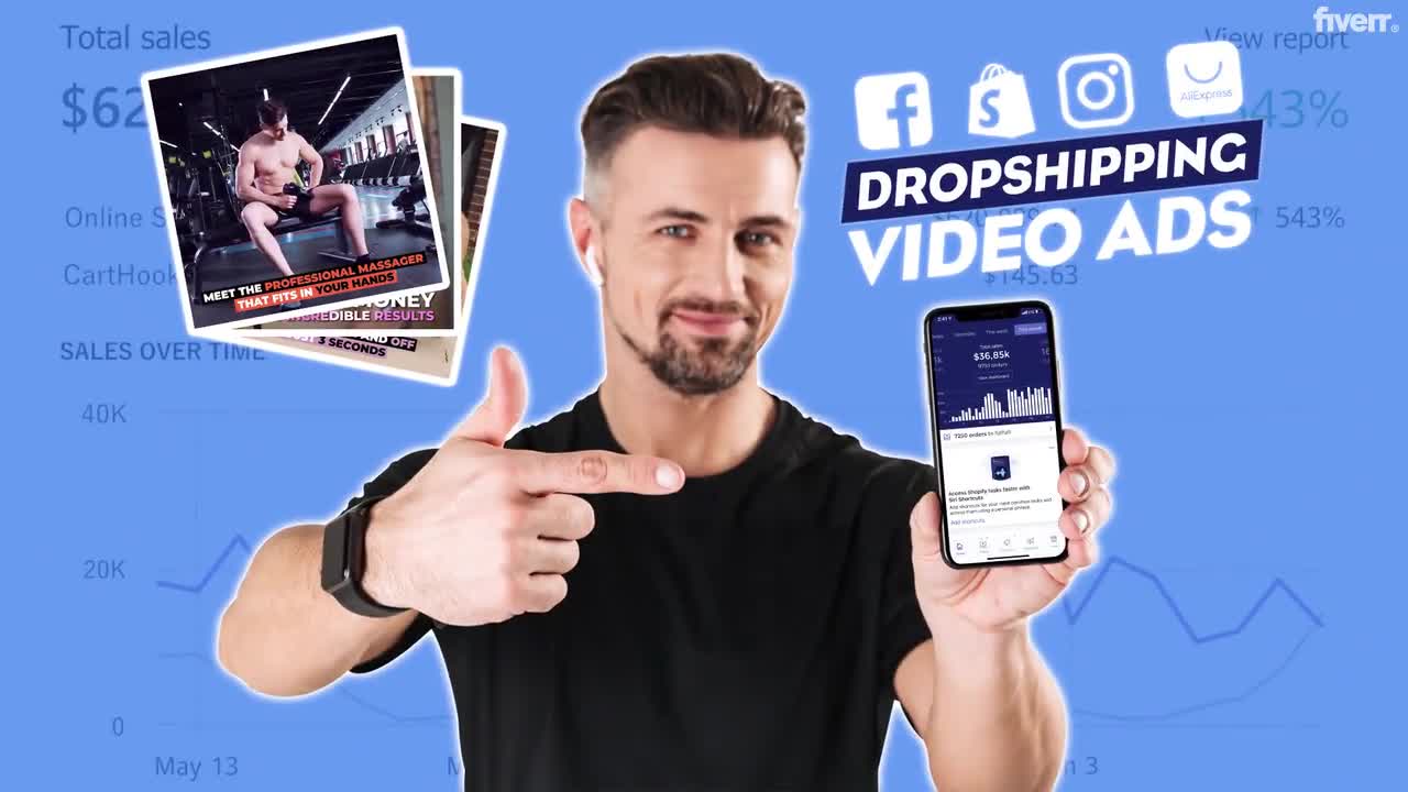 I will create shopify facebook video ads for dropshipping products