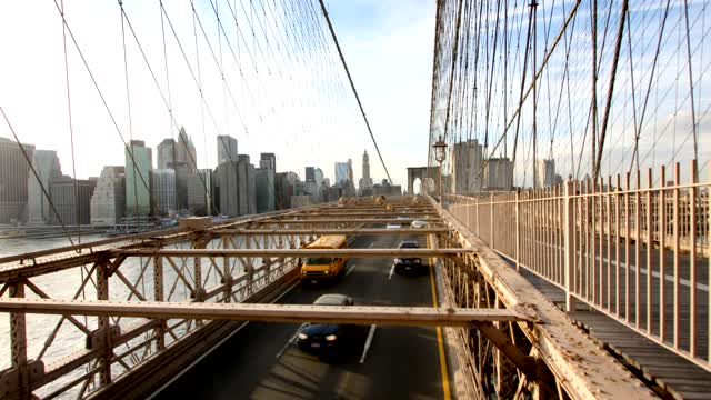 Brooklyn Bridge with car traffic