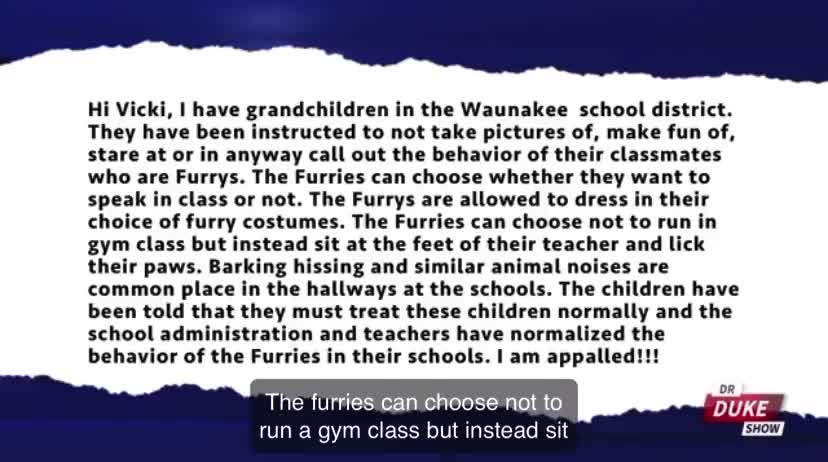 Waunakee CSD: school reportedly lets students identify and act like furries