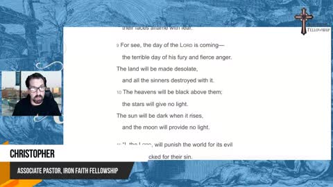 Iron Faith Fellowship Isaiah Bible Study continued - chapter 12 (part 13)