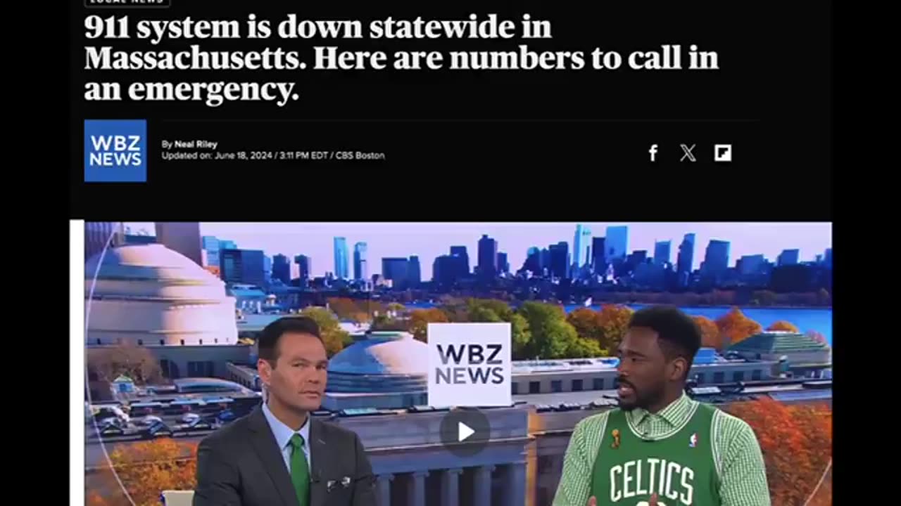 THE PURGE! - 911 Down all day in Massachusetts! BREAKING NEWS!