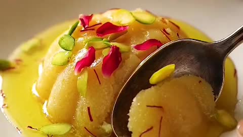 Saffron Almond Ghee Cake