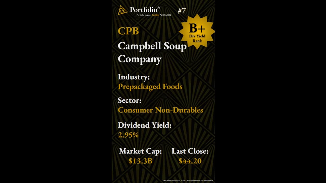 Spotlight - Top 10 Prepackaged Foods stocks based on Dividend Yield