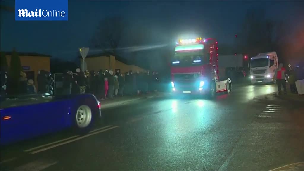 Trucker rally in Poland