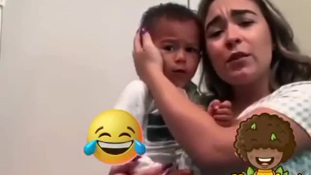 Did I hurt you......watch next baby reaction.