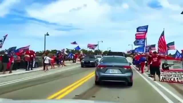 Trump supporters outside Mar-a-Lago