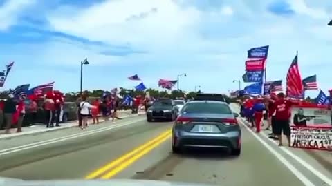 Trump supporters outside Mar-a-Lago