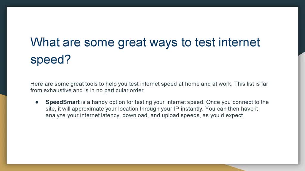 Internet Speed Test