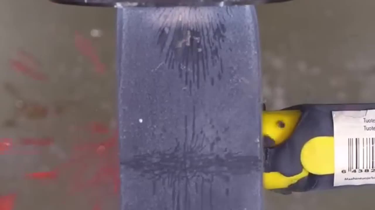 Deep frozen hammer VS. hydraulic press!