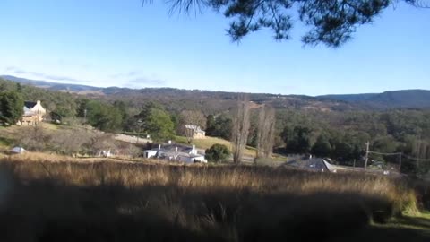 Walking up mountain at historic site again.