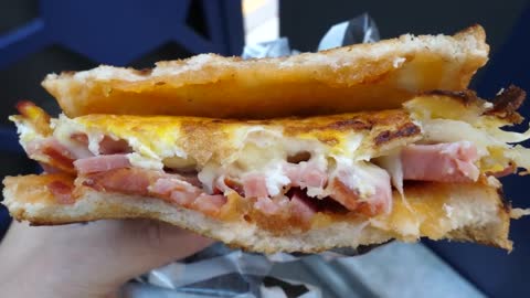 ham cheese egg toast - korean street food