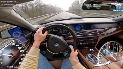 760 li F02 6.0 L V12 turbocharged German high-speed test speed not the speed limit