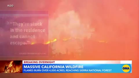 Massive California wildfire erupts