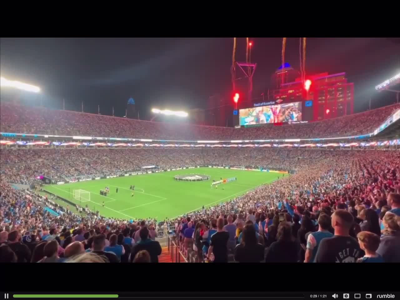 Mic cut out during the national anthem Charlotte NC