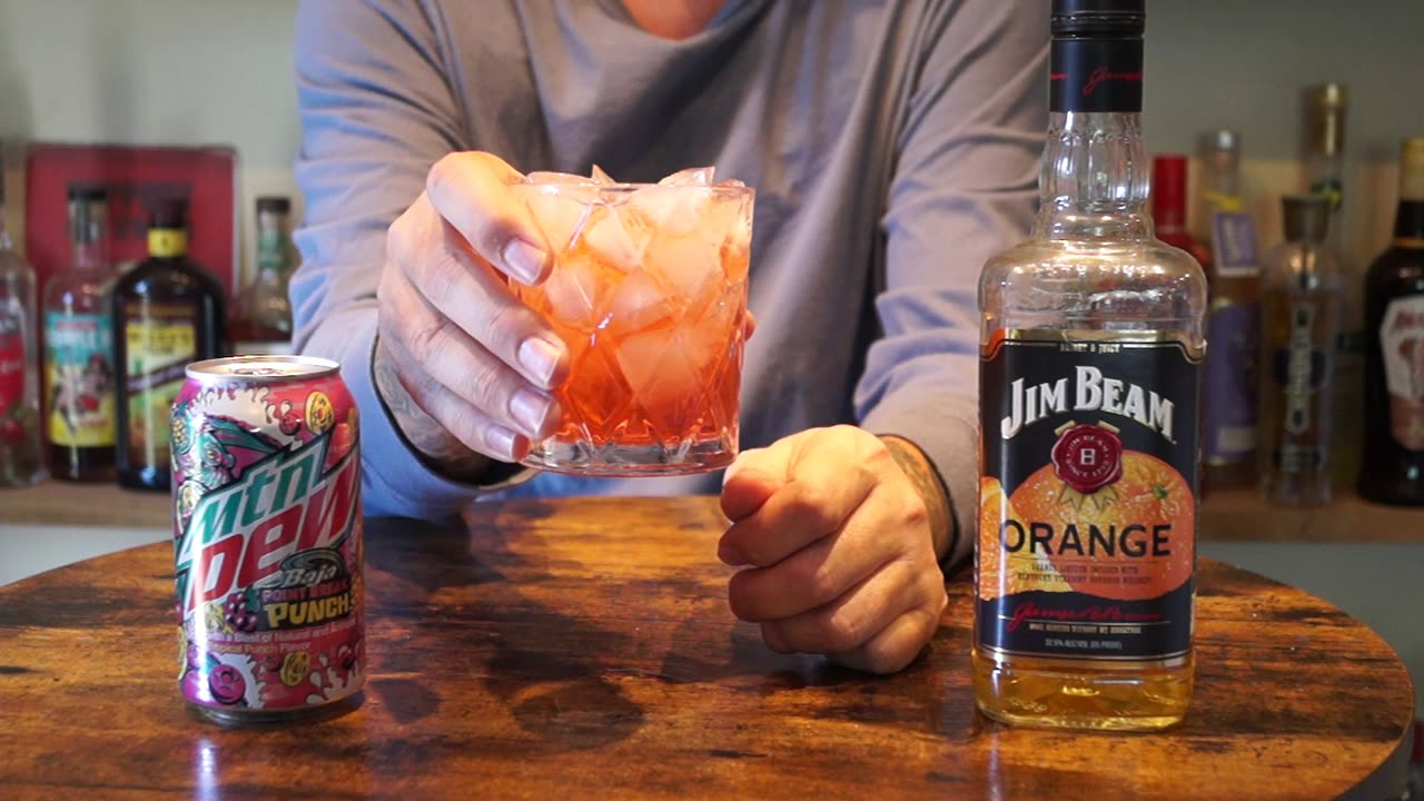 Jim Beam Orange Whiskey & Mtn Dew Baja Point Break Punch