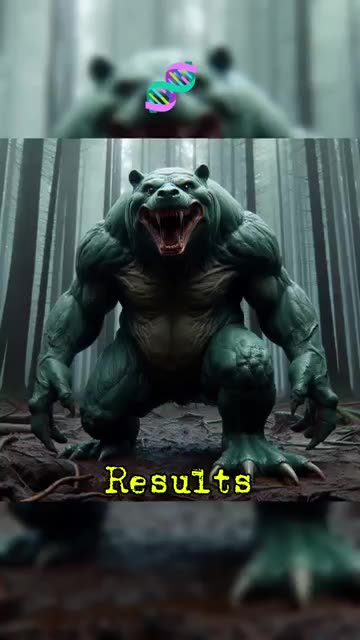 Hybrid combination of animal + Frog🧬🤯#animals #ai #hybrid #fusion